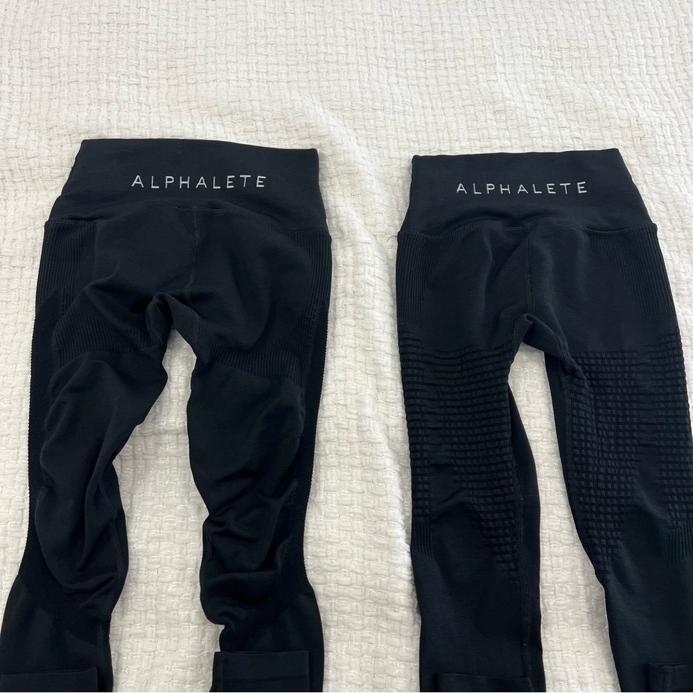 Alphalete Amplify Contour Leggings Bundle Black XS EUC - Picture 4 of 4